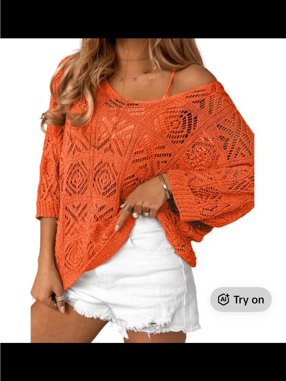 Dokotoo Crochet pull over top